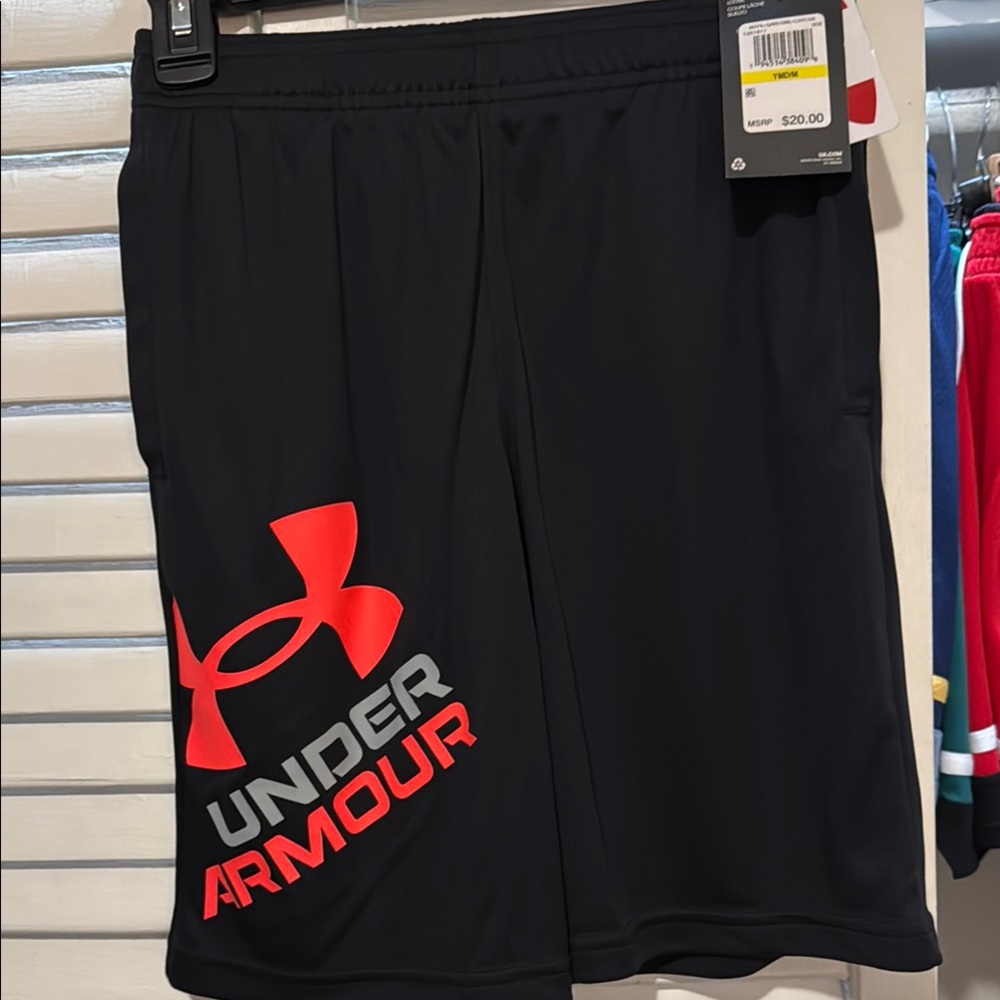 Under Armour Performance Black and Red Shorts